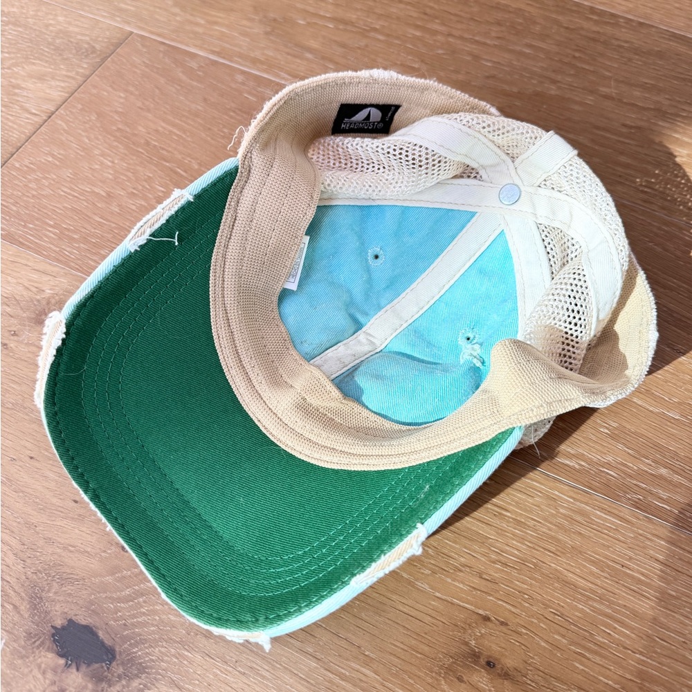 Blue Distressed Dog Lover Trucker Cap Hold My Drink While I Pet This Dog - Picture 6 of 7